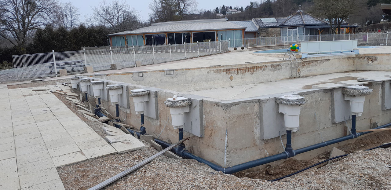 Chantier piscine Ain Géotechnique